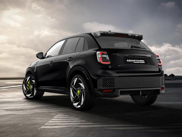 Abarth 600e Competizione 54 kWh | Clima | Adapt. Cruise | Alcantara | Camera | Apple Carplay | Elektr. A-Klep | BSM | Keyless| 20" | Sperdifferentieel | Winter Pack