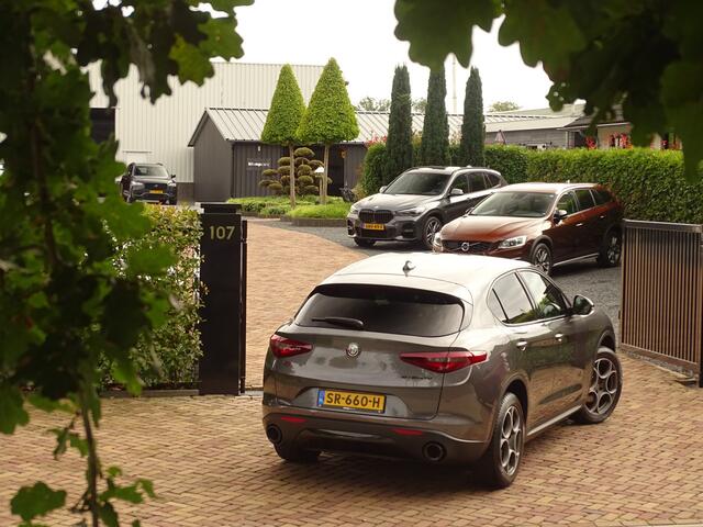 Alfa Romeo Stelvio 2.0 T AWD Velocest. | Carplay!! | Flippers | All-Black! | Donkere hemelbekl.
