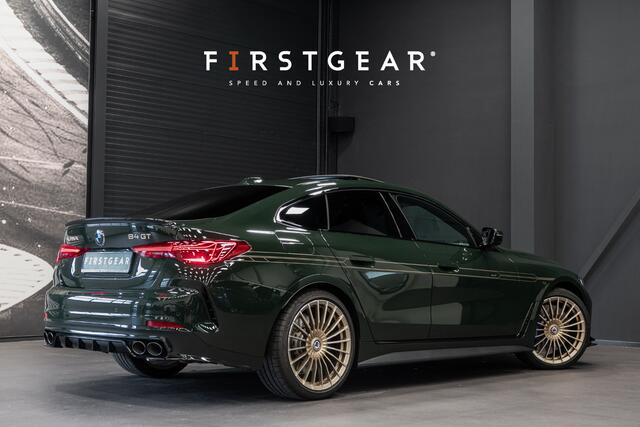 Alpina B4 GT Gran Coupe *Nr. 50 / Brewster Green / Schuif-/kanteldak / Harman Kardon / Standverwarming / Keyless / HUD / Surround-View*