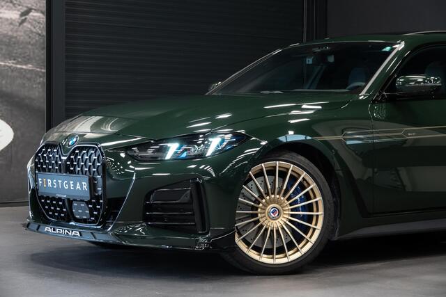 Alpina B4 GT Gran Coupe *Nr. 50 / Brewster Green / Schuif-/kanteldak / Harman Kardon / Standverwarming / Keyless / HUD / Surround-View*