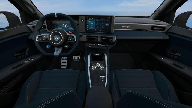 Alpine A290 GT Performance 52 kWh - 220 PK | Devialet® audio | Lichtmetalen velg 19'' SNOWFLAKE Diamantée | Remklauwen vóór - Bleu Alpine | Automatisch dimmende binnenspiegel | Two-tone gris tornade mat / dak noir