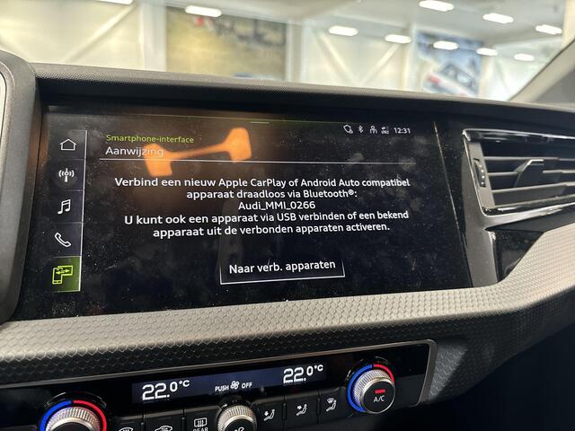 Audi A1 Sportback 30 Tfsi 110pk Advanced edition · Apple/Android Car Play · P-Sensoren · Cruise Control · Climatronic · DAB · 17'' Inch · Garantie t/m 01-05-2027 of 100.000km