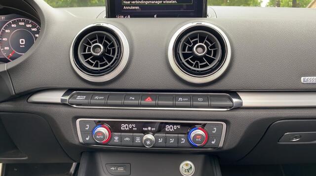 Audi A3 Cabriolet 35 TFSI CoD Advance Sport / Trekhaak / Virtual Cockpit / Windscherm / B&O / Leder&Alcantara / 18'' / Keyless / Nekverwarming / Navigatie / Hill Hold / Cruise Control