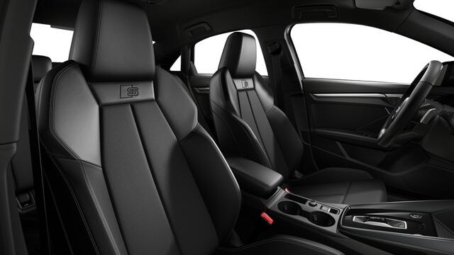 Audi A3 Limousine 30 TFSI 116 S tronic S edition Automaat | S line-interieur met sportstoelen en zwarte stoffen-kunstlederen bekleding | Audi soundsystem | Infotainmentpakket Connectivity | Ledkoplampen, ledachterlichten, dynamische knipperlichten achter | Assist