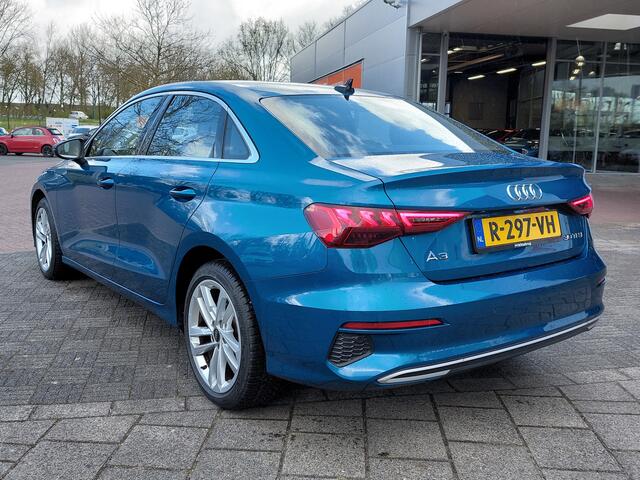 Audi A3 Limousine 30 TFSI 110pk Automaat Advanced Edition | Navi | Apple Carplay+Android Auto | Clima | Adap.Cruise | Led Koplampen+Achterlichten | Sfeerverlichting | Sportstoel+Stoelverwarming | Pdc | 17''lm