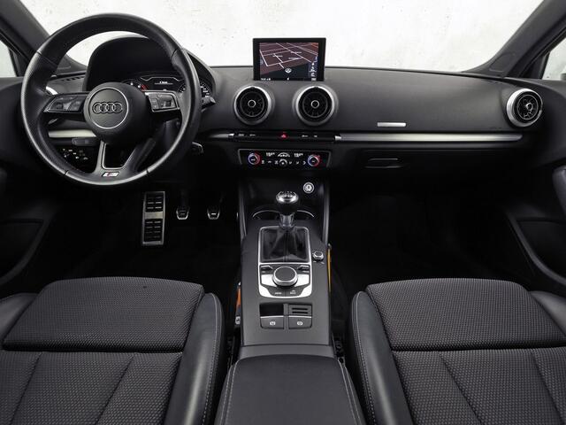 Audi A3 Limousine 1.0 TFSI S-Line Sport (2X S-LINE, GROOT NAVI, CLIMATE, DYNAMISCHE KNIPPERLICHTEN, SPORTSTOELEN, LEDER, GETINT GLAS, NIEUWE APK, NIEUWSTAAT)