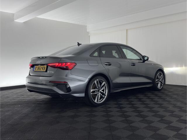 Audi A3 Limousine 35 TFSI S edition (INCL-BTW) *AUT | 1/2 LEATHER | MATRIX-LED | HEATED-SPORTSEATS | CRUISE | CAMERA | DIGI-COCKPIT | NAVI-FULLMAP | PRIVACY-GLASS | AMBIENT-LIGHT | ECC | PDC | 18''ALU*