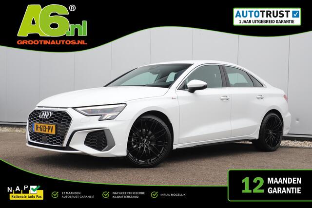 Audi A3 Limousine 30 TFSI S edition Automaat 19 inch ABT Velgen RS Zetels Rode Stiksels Navigatie Carplay Adaptive Cruise Rijstrooksensor Parkeersensor 2X S-Line