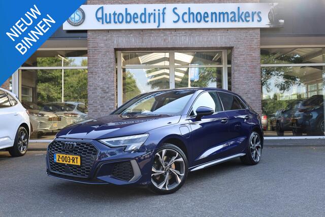 Audi A3 SPORTBACK 40 TFSI e Business edition S-LINE CARPLAY MASSAGE STOELVERW. BANG&OLUFSEN LEER/ALCANTARA DAB 18''LMV ZWARTE-HEMEL
