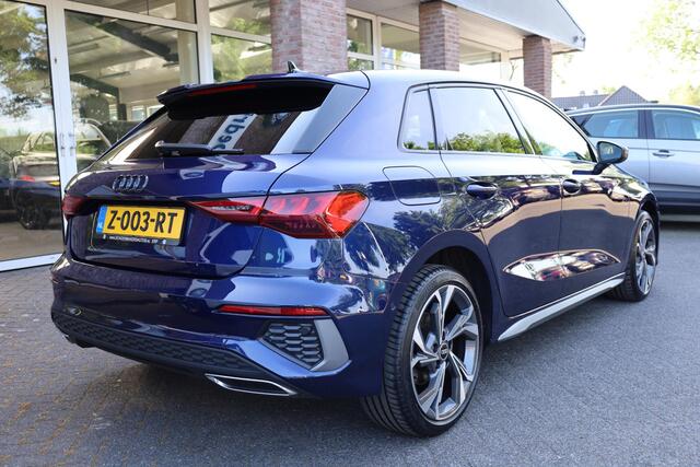 Audi A3 SPORTBACK 40 TFSI e Business edition S-LINE CARPLAY MASSAGE STOELVERW. BANG&OLUFSEN LEER/ALCANTARA DAB 18''LMV ZWARTE-HEMEL