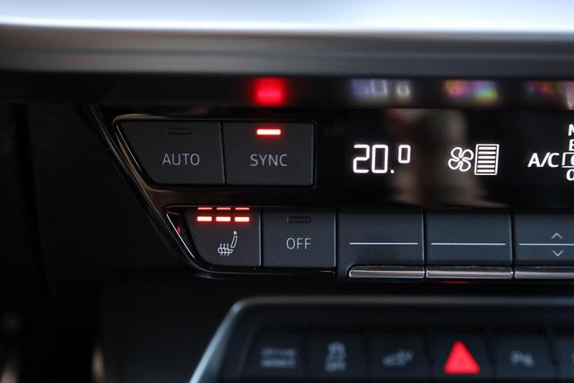 Audi A3 SPORTBACK 40 TFSI e Business edition S-LINE CARPLAY MASSAGE STOELVERW. BANG&OLUFSEN LEER/ALCANTARA DAB 18''LMV ZWARTE-HEMEL