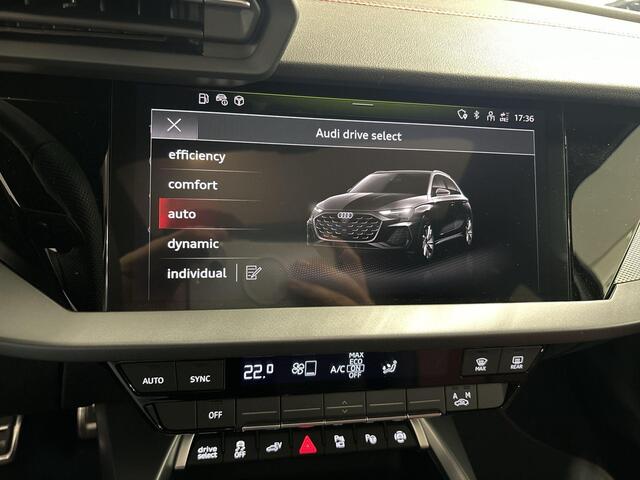 Audi A3 SPORTBACK 45 TFSIe 272pk S-Tronic S Edition Competition · Panoramadak · Camera · Keyless · Optiekpakket Zwart · Side Assist · 18"Velgen · Drive Select · Garantie t/m 16-04-2027
