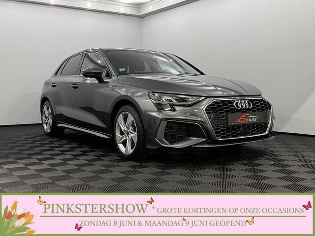 Audi A3 SPORTBACK 30 TFSI S-line Airco, Navi, Parkeersensoren, Virtual desk, Cruise control, Stoelverwarming, A start stop