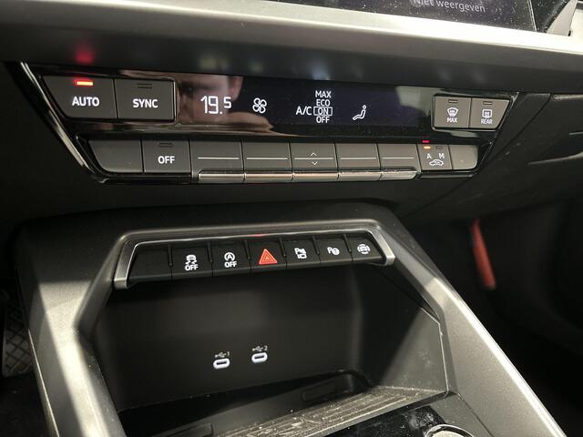 Audi A3 SPORTBACK 35 Tfsi 150pk S-tronic Advanced Edition · Apple/Android Car Play · Navi · Camera · P-Sensoren · ACC · Verkeersbord Herkenning · 17'' Inch · Garantie t/m 29-10-2028 of 100.000km