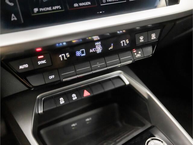 Audi A3 SPORTBACK 30 TFSI Black Sport Automaat (APPLE CARPLAY, GROOT NAVI, ADAPTIVE CRUISE, SPORTSTUUR, SPORTSTOELEN, LED KOPLAMPEN, LANE ASSIST, CRUISE, DAB+, PARKEERSENSOREN, NIEUWSTAAT)