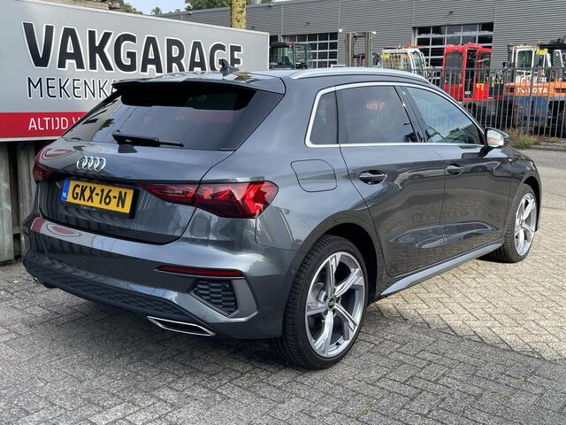 Audi A3 SPORTBACK 40 TFSI e S edition Competition 18"/B&O/Elektrische stoel + memory/Camera/Trekhaak/Keyless/Matrix LED/Adaptieve cruise/Elektrische klep/Stoelverwarming/Keyless
