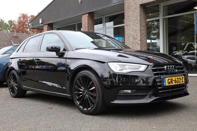 Audi A3 SPORTBACK 1.4 TFSI S-LINE Ambition Pro Line plus LEER ZWARTE-HEMEL SPORTSTUUR/STOELEN TREKHAAK-AFN STOELVERW. CRUISE CLIMA NAVI NAP 18''LMV