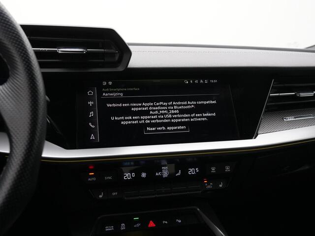 Audi A3 SPORTBACK 45 TFSI e 245 pk S-tronic S-Line | Matrix LED | Leder/alcantara | Bang & Olufsen | Elektr. verstelbare stoelen