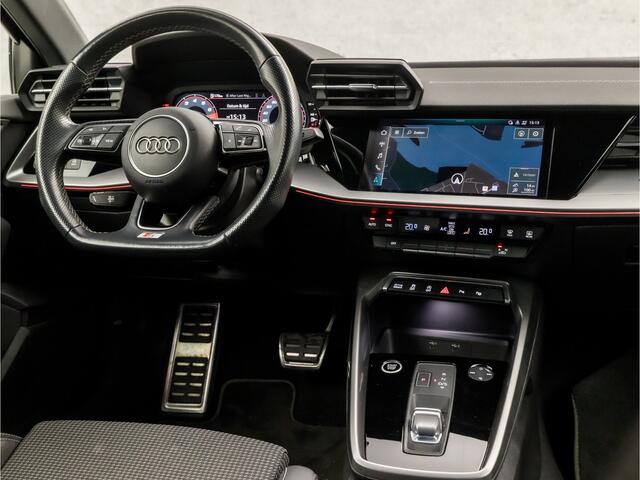 Audi A3 SPORTBACK 30 TFSI S-Line Sport Automaat (2X S-LINE, APPLE CARPLAY, MATRIX LED, GROOT NAVI, SFEERVERLICHTING, PLAT S-LINE SPORTSTUUR, GETINT GLAS, LEDER, LANE ASSIST, KEYLESS, NIEUWSTAAT)