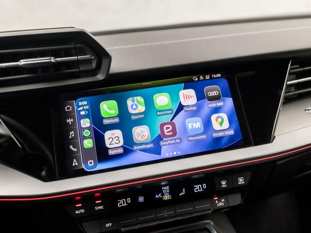 Audi A3 SPORTBACK 30 TFSI S-Line Sport Automaat (2X S-LINE, APPLE CARPLAY, MATRIX LED, GROOT NAVI, SFEERVERLICHTING, PLAT S-LINE SPORTSTUUR, GETINT GLAS, LEDER, LANE ASSIST, KEYLESS, NIEUWSTAAT)