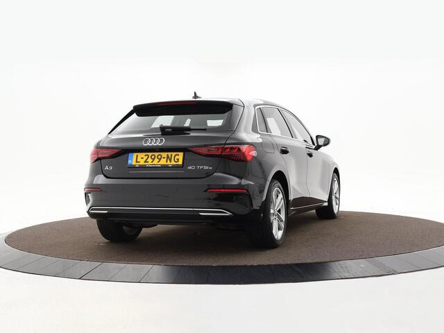 Audi A3 SPORTBACK 40 TFSIe 204pk S-Tronic Business Edition · Camera · Apple/Android Car Play · ACC · Clima · Navigatie · Sportstoelen ·