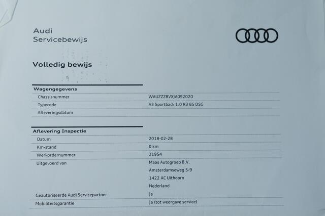 Audi A3 SPORTBACK 1.0 116 PK TFSI Sport S Line Edition | Ned Auto | Automaat | Clima | |S line exterieur | Sport stoelen | PDC | Led Koplampen | Navigatie |