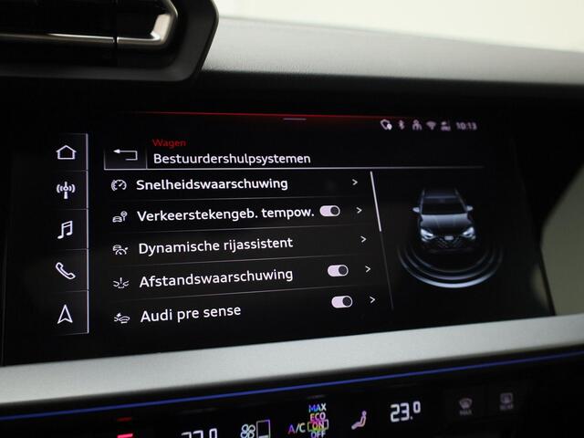 Audi A3 SPORTBACK 35 TFSI/150PK S Line · Panoramadak · Camera · SONOS · Stoelverwarming · Apple/Android Car Play · Leder/Stof · Drive select · Garantie t/m 08-07-2027