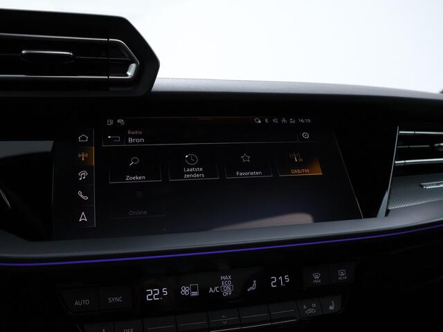 Audi A3 SPORTBACK 45 TFSIe 272pk S-tronic S edition Competition · Panoramadak · Camera · Elek. Bestuurdersstoel · Leder Interieur · Apple/Android Car Play · 18'' Inch · Garantie t/m 26-09-2030 of 100.000km