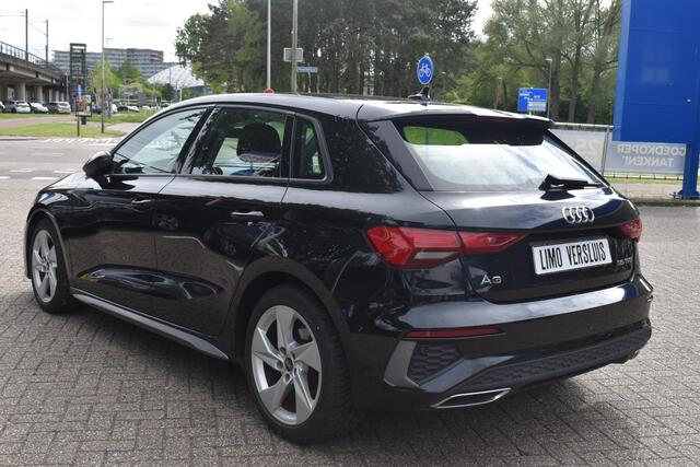 Audi A3 SPORTBACK 35 TFSI S edition S-line | Leder | Adaptieve Cruise | Navi | Carplay | 12 mnd BOVAG garantie | Whatsapp 06-53188999