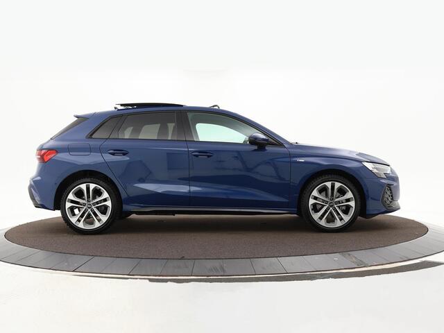 Audi A3 SPORTBACK 40 TFSI 204pk S edition · Panoramadak · Camera · Sonos Audio · Elek. Achterklep · Dodehoek Detectie · 18'' Inch · Garantie t/m 24-08-2030 of 100.000km