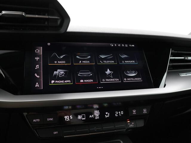 Audi A3 SPORTBACK 45 TFSIe 245pk S-tronic S edition Competition · Apple/Android Car Play · Adaptive Cruise Control · Elek. inklap b.spiegels · Navigatie · 18'' ·