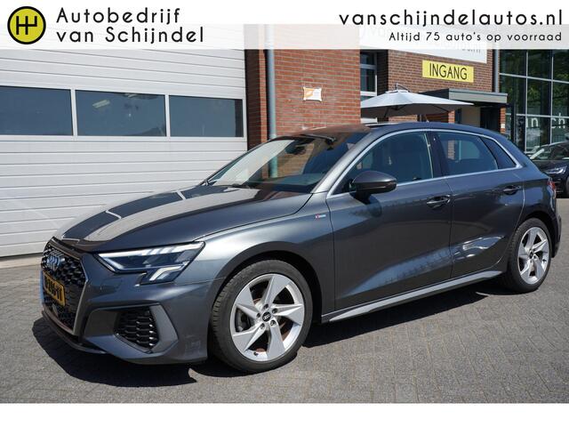 Audi A3 SPORTBACK 30 TFSI S-EDITION ORIGINEEL NEDERLANDS FULL LED ZWARTE HEMEL VIRTUEEL COCKPIT NAVI ANDROID/APPLECARPLAY ADAPTIEVE CRUISE CLIMA PDC V+A LMV 1/2LEDER ENZ...