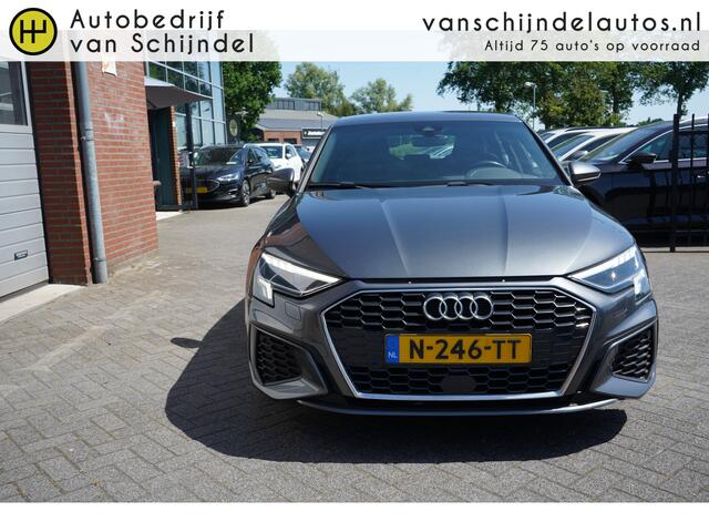 Audi A3 SPORTBACK 30 TFSI S-EDITION ORIGINEEL NEDERLANDS FULL LED ZWARTE HEMEL VIRTUEEL COCKPIT NAVI ANDROID/APPLECARPLAY ADAPTIEVE CRUISE CLIMA PDC V+A LMV 1/2LEDER ENZ...