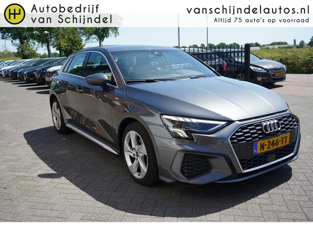 Audi A3 SPORTBACK 30 TFSI S-EDITION ORIGINEEL NEDERLANDS FULL LED ZWARTE HEMEL VIRTUEEL COCKPIT NAVI ANDROID/APPLECARPLAY ADAPTIEVE CRUISE CLIMA PDC V+A LMV 1/2LEDER ENZ...