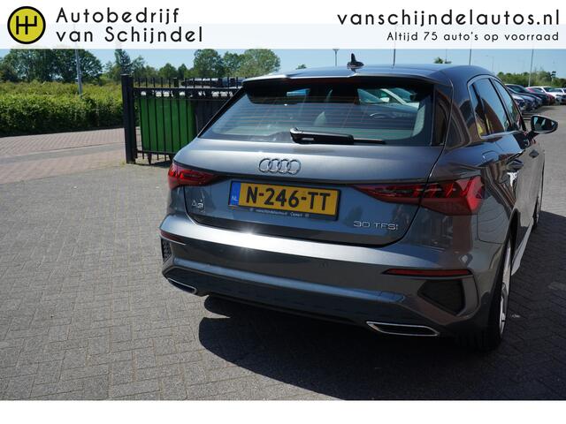 Audi A3 SPORTBACK 30 TFSI S-EDITION ORIGINEEL NEDERLANDS FULL LED ZWARTE HEMEL VIRTUEEL COCKPIT NAVI ANDROID/APPLECARPLAY ADAPTIEVE CRUISE CLIMA PDC V+A LMV 1/2LEDER ENZ...
