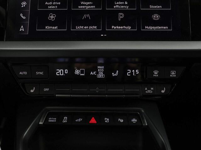 Audi A3 SPORTBACK 40 TFSIe 204pk S-tronic S edition · SOH 100% · Camera · Apple/Android Car Play · Navigatie · Stoelverwarming · Zwart optiek · P-Sensoren · 17'' Inch · Garantie t/m 12-06-2029 of 100.000km