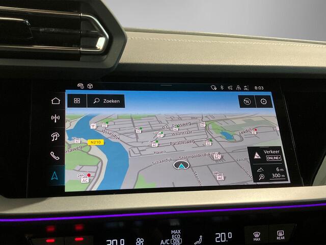 Audi A3 SPORTBACK 40 TFSIe 150kW/204PK S Line · Panoramadak · Stoelverwarming · Apple/Android Car Play · Drive select · Camera + Parkeersensoren · Garantie t/m 03-06-2030 of 100000km.