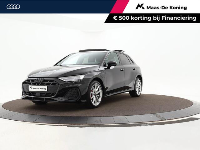 Audi A3 SPORTBACK 45 TFSIe 272pk S-tronic S edition Competition · Panoramadak · Camera · SONOS · Head-Up · Apple/Android Car Play · Keyless · 18'' Inch · Garantie t/m 28-09-2030 of 100.000km