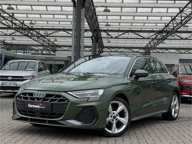 Audi A3 SPORTBACK 35TFSI S-Edition NIEUW! 2653km! Pano Sonos M-Led RS-Zetels ACC Side/Lane Assist Districtgrün!