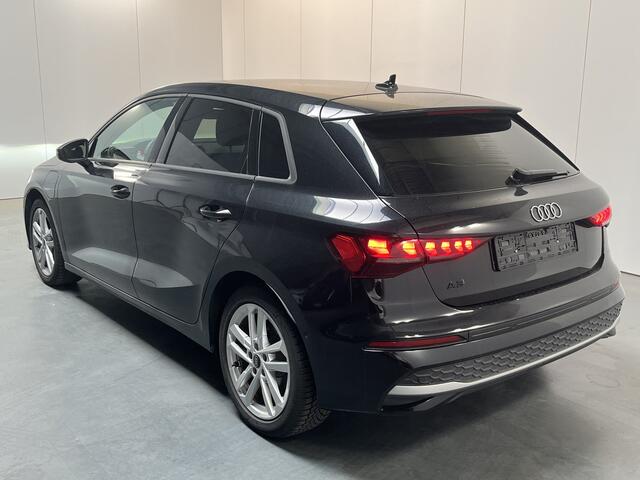 Audi A3 SPORTBACK 40 TFSI e Advanced / GARANTIE TM 11-2030/ AUTOMAAT/ ACC/ SMARTPHONE INTERFACE/ PARK.SENSOR.V+A/ CAMERA/ STOELVERWARM./ ELEK.STOEL/ ELEK.ACHTERKLEP/ KEYLESS/ NAVI/ DAB/ CLIMA/ LED/ 17'' LMV