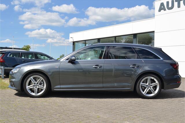 Audi A4 Avant 1.4 TFSI 3x S-line Daytona grijs | Full LED | Climate | Navi | Getint glas | Elektr achterklep | NL auto | Half leer