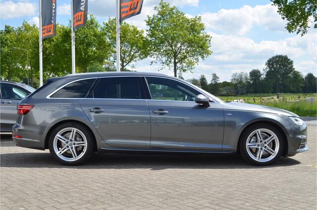 Audi A4 Avant 1.4 TFSI 3x S-line Daytona grijs | Full LED | Climate | Navi | Getint glas | Elektr achterklep | NL auto | Half leer