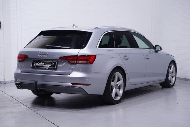 Audi A4 Avant 2.0 TDI ultra S Design Pro Line Plus digi-cockpit sportstoelen drive-select leder/alcantara wegklapbare-trekhaak sportonderstel keyless start/entry schakelflippers cruise controle PDC v+a 18"LMV private-glas