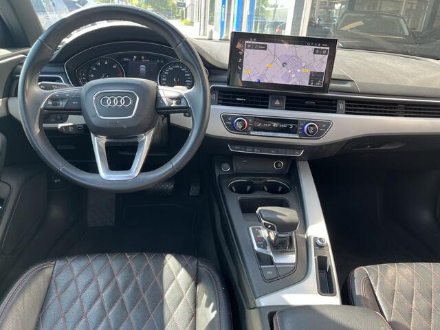 Audi A4 Avant 40 TFSI S edition / AUTOMAAT/ PANO/ LEER/ PARK. SENSOREN + CAMERA/ ADAPT. CRUISE/ DIGITAL COCKPIT/ APPLE CARPLAY/ ANDROID AUTO/ BLUETOOTH/ CLIMA/ MATRIX/ KEYLESS/ STOEL VERWARM./