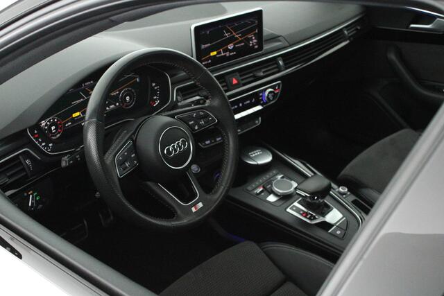 Audi A4 Avant 40 TFSI 190pk Sport S line black edition Trekhaak 360Camera Panoramadak Stoelverwarming Keyless Virtual Cockpit Navigatie