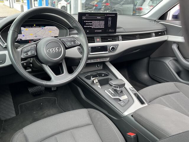Audi A4 Avant 35 TFSI Advanced Edition / AUTOMAAT/ PANO/ PARK. SENSOREN/ ELEK. ACHTERKLEP/ CRUISE/ LED/ VIRTUAL COCKPIT/ KEYLESS/ STOELVERWARM./ SMARTPHONE INTERFACE/ NAVI/ CLIMA/ DAB/ 17" LMV