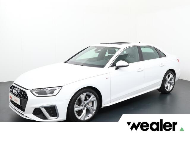 Audi A4 Limousine 40 TFSI S edition | 204 PK | Volledig digitaal instrumentenpaneel | Schuif / kanteldak | Achteruitrijcamera | LED verlichting | Lichtmetalen velgen 18"| Sportstoelen | Parkeersensoren | Navigatie | Half lederen bekleding |