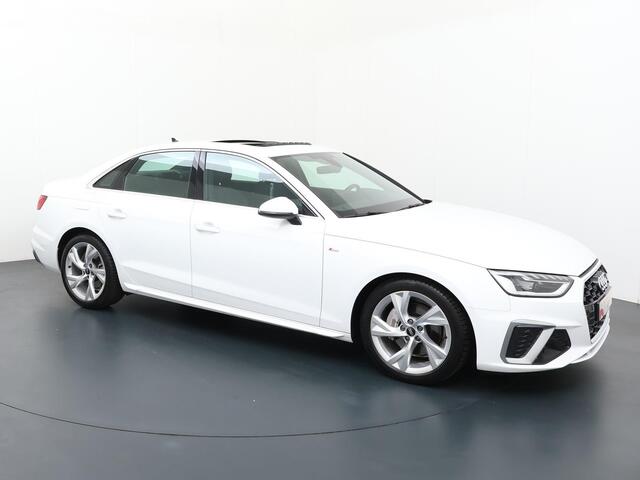 Audi A4 Limousine 40 TFSI S edition | 204 PK | Volledig digitaal instrumentenpaneel | Schuif / kanteldak | Achteruitrijcamera | LED verlichting | Lichtmetalen velgen 18"| Sportstoelen | Parkeersensoren | Navigatie | Half lederen bekleding |