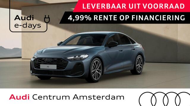 Audi A5 Limousine 2.0 e-hybrid quattro S edition adapative cruise control, comfortsleutel, omgevingscamera's, MMI bijrijdersscherm, TREKHAAK, optiek zwart glanzend, LM velgen 19", leder interieur