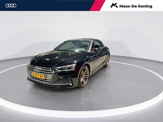 Audi A5 Cabriolet 40 TFSI 190pk S-tronic Design Pro Line Plus · Camera · Navigatie · Alarm Klasse 3 · P-Sensoren · Limiter · Stoelverwarming · Climatronic · Trekhaak · 19'' Inch ·